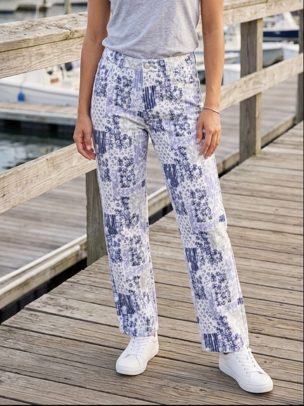 Kensie Y2K Vintage Luxe Patchwork Straight Leg Jeans - NWT